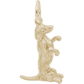 Rembrandt Gold-Plated Sterling Silver Sitting Dachshund Dog Charm by Rembrandt