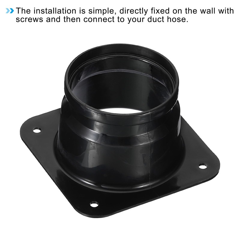 PATIKIL 3" Duct Connector Flange, 2 Pack Dryer Vent Wall