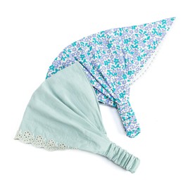Peppercorn Kids Girls Floral Bandana Scarf Headband- Set of 2, Girls Age 3-8