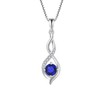 Blaniy Infinity Necklaces for Women 925 Sterling Silver Sapphire Pendant