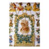 Glanzbilder EF 7267 Lady Flowers Violet Frame Pose Picture Decoration