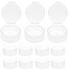 HEALLILY 10pcs Small Pill Case Clear Round Plastic Storage Containers