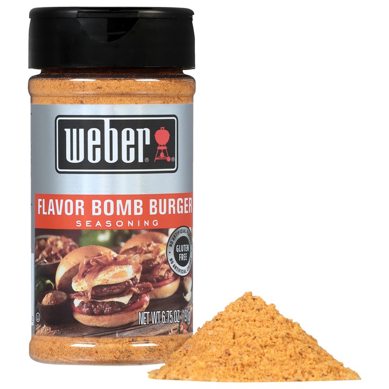 Weber Flavor Bomb Burger Seasoning, 6.75 Ounce Shaker (Pack of