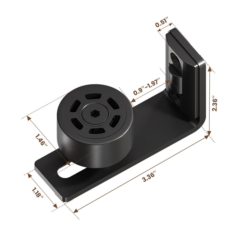 2PCS AONAYIOA Adjustable Roller Sliding Barn Door Bottom Floor Guide,