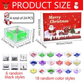 Patience Games for Children, Pack of 24 Advent Calendar 2025 for Children, Patience Games, Christmas Calendar 2025, Mini Thinking Game, Puzzle Games, Christmas Advent Calendar, Countdown Surprises for