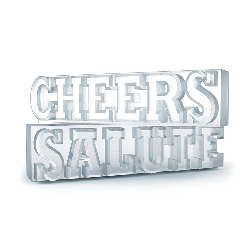 Zoku Unisex Cheers and Salute Ice Cube Tray, Orange