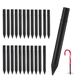 CYLHCM 24PCS Replacement Stakes for Christmas Candy Cane Lights, 0.68-6.05 Inches Plastic Candy Cane Pathway Markers Lights Spike Replacer Replacement for Candy Cane Pathway Lights