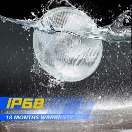 AQJ DOT For Chevy 3100 Truck 1958 1959 4pcs 5.75" Round LED Headlights Hi/Lo Beam