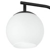 Ceybo 20.625 in. Black Table Lamp with Milk Glass Globe