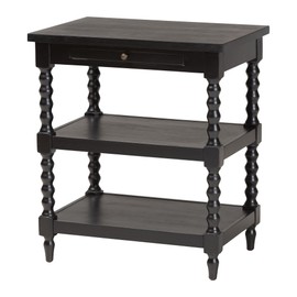 Baxton Studio Imogene End Table with Turned Legs, Black