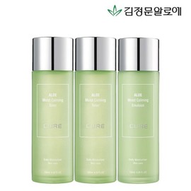 Kim Jeong Moon Aloe 김정문알로에 큐어 카밍 토너 2개+카밍 에멀젼 Kim Jeongmun Aloe Cure Calming Toner 2 pieces + Calming Emulsion