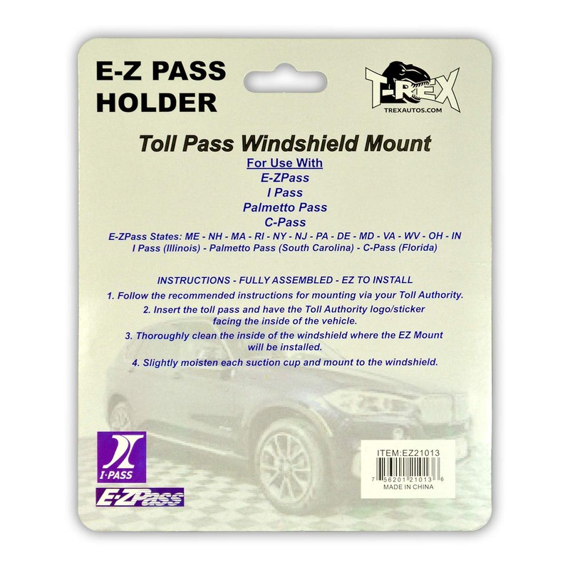 USCAN 3013100601 Black EZ Pass Toll Tag Holder, 1 Pack