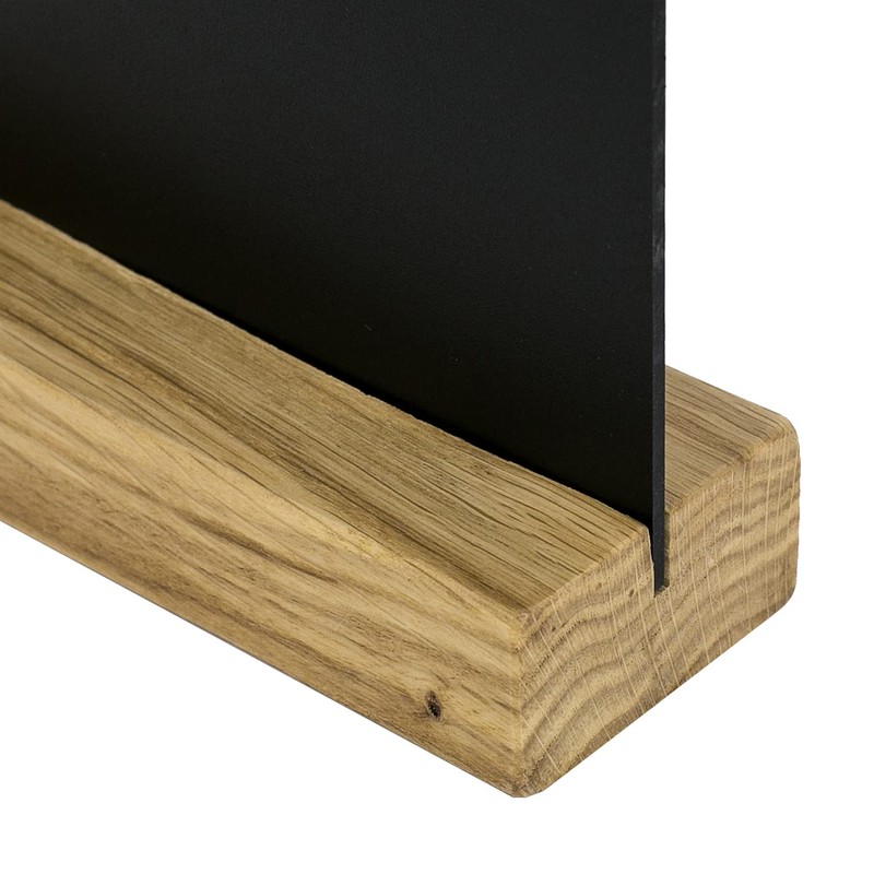 HMF 46452 Acrylic Table Stand Chalkboard with Wooden Base T-Stand