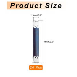 sourcing map 24Pcs Metal Internal Flex Frame, 10cm/3.9" Coin Purse Frame Handbag Hinges Clip for Wallet Bag DIY Craft Sewing Purse Making, Silver