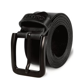 Cartvelli Men's Genuine Leather Belt, Black, 40 mm, Made in Germany, Gift Box, Men's Belt Buckle Matte Black, caviar black