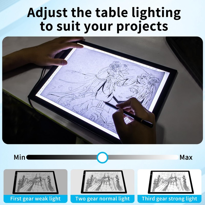 Ultra Thin Light Pad for Tracing, A4 Drawing Light Board
