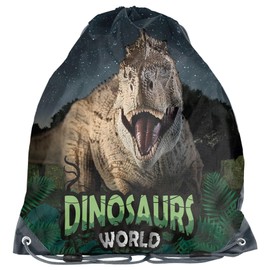 Paso Children's Gym Bag / Sports Bag 36 x 32 cm – Dinosaur – Dinosaurs World, pink