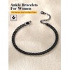 U7 Cuban Link Chain Anklets for Women Ion Plating Black