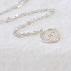 Infinity Wax Seal Necklace in Sterling Silver 925