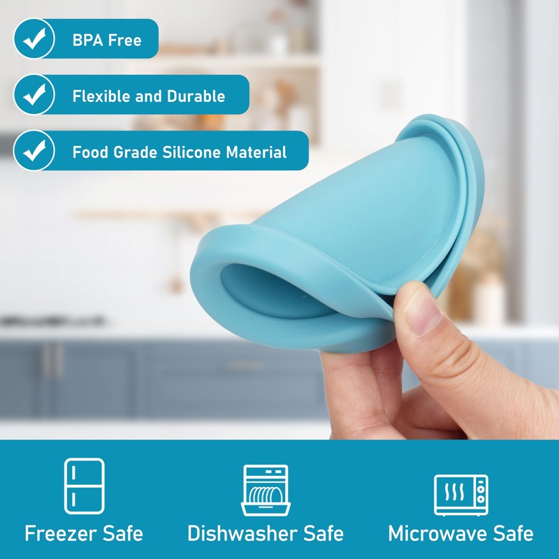 LUVCOSY 7 Cup Silicone Replacement Lids Storage Cover for Pyrex