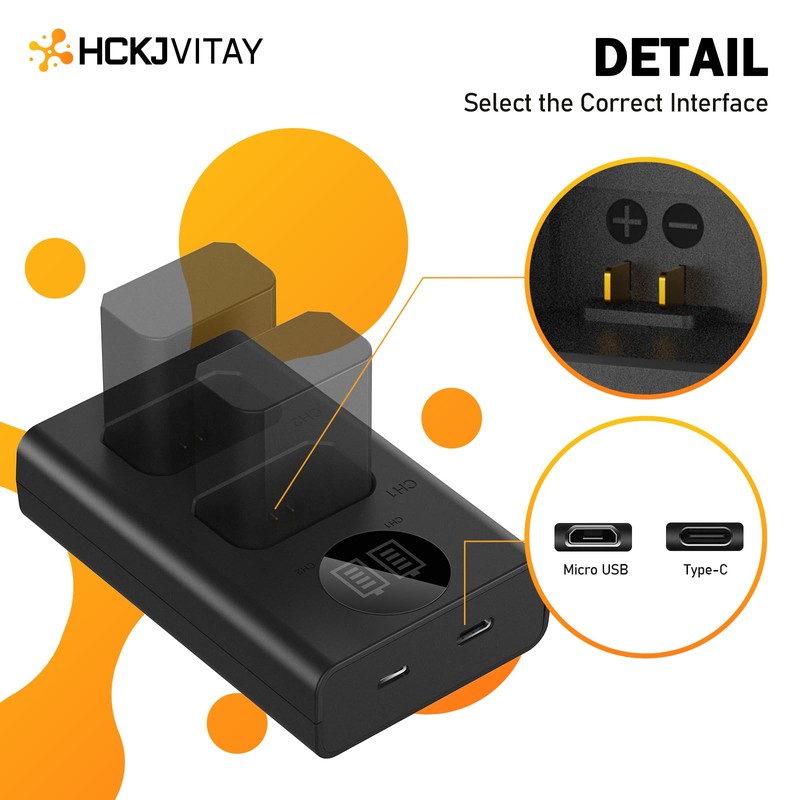NP-FW50 Dual Cameras Battery Charger for Sony ZV-E10 Alpha A6000