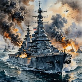 Pearl Harbor Battleship vs. Ship Battle 1000-piece Wooden Jigsaw Puzzle, Teenage Intelligence Challenge, Adult Stress-Relieving Toy, Relaxing Family Activity, Poster Decoration Set