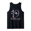 Floral 19th Birthday Butterfly For Girls Tank Top