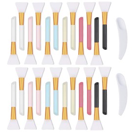 24 Silicone Face Mask Brushes with Spatula - Flexible Applicators for Clay, Mud, and Skincare Masks, Reusable and Easy to Clean, Perfect for Home Spa and Beauty Routines