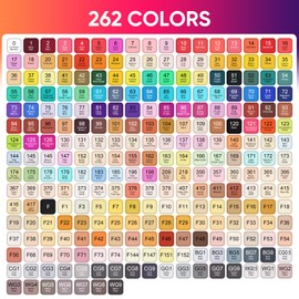 ZSTAOCI 262 Colors Alcohol Markers, Art Markers for Kids Adults Artists Coloring Painting Sketching, Dual Tip Drawing Marker Set Perfect for Boys Girls Students Gift (262)