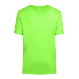 Mens Quick Dry Fit Mositure Wicking Athletic Performance T Shirt Crewneck Outdoor Activewear Tops(HI VIZ Green,XL)