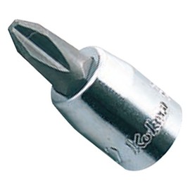 Yamashita Industrial Laboratory Koken 1/4 (6.35 mm) SQ. Plus Bit Socket, Total Length 1.1 inches (28 mm), No.2 2000.28-2