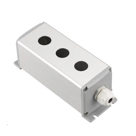 GAFNED Metal Aluminum Pushbutton Industrial Home Control Switch Box 16mm 19mm 22mm 1/2/3/4/5/6 Holes 45 * 45mm 45 * 65mm (Color : 3Hole, Size : 16mm 45x45mm)
