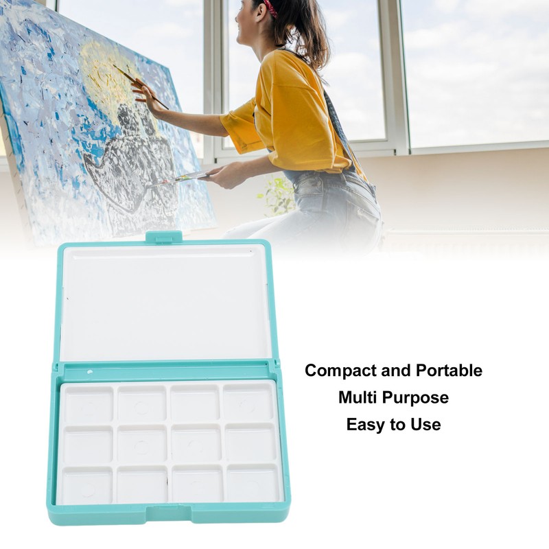 2Pcs Portable Watercolor Box Detachable Easy to Clean Compact Mini