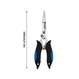 Long Nose Fishing Pliers Stainless Steel Fish Hook Remover with Lanyard for Freshwater Saltwater Fishing Gifts for Men Red