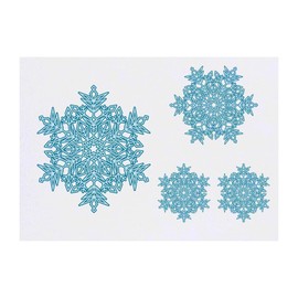 Azeeda 4 x 'Zarte Schneeflocke' Temporäre Tattoos - Wasserfest, Hautfreundlich & Ungiftig · Transfers in Verschiedenen Größen (TO00074906)
