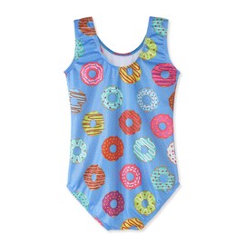 HOZIY - Maillot de gimnasia para niñas y niños pequeños sin mangas para bailar estampado, Donas sin mangas, 9-10 Años