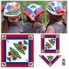 DGC Haiti Haitian Flag Bandana Unisex Size 22x22 Inches
