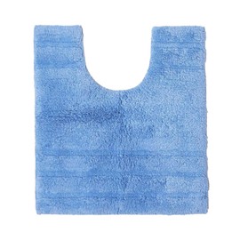 HOMESCAPES Spa Supreme Luxury Pedestal Mat,Blue, Very Heavy 1800 GSM, Super Soft Plush Cotton, 50x55cm, Washable at Home. Bath Mats Sold Seperately