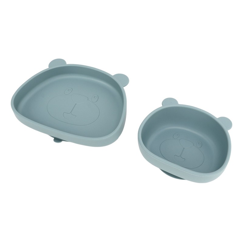 Baby Suction Plates Panda Shaped Powerful Suction Silicone Kid Suction