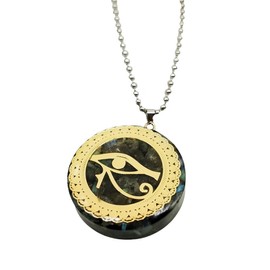 Orgonite Pendant, Gold Leaf, Natural Stone Pendant, 7 Chakras, Power Stones, Necklace, Purification, Crystal, Energy, Love Luck, Marriage, Relationships, Interpersonal Luck, Career Luck, Business Luck, Money Luck, Ridding Evil