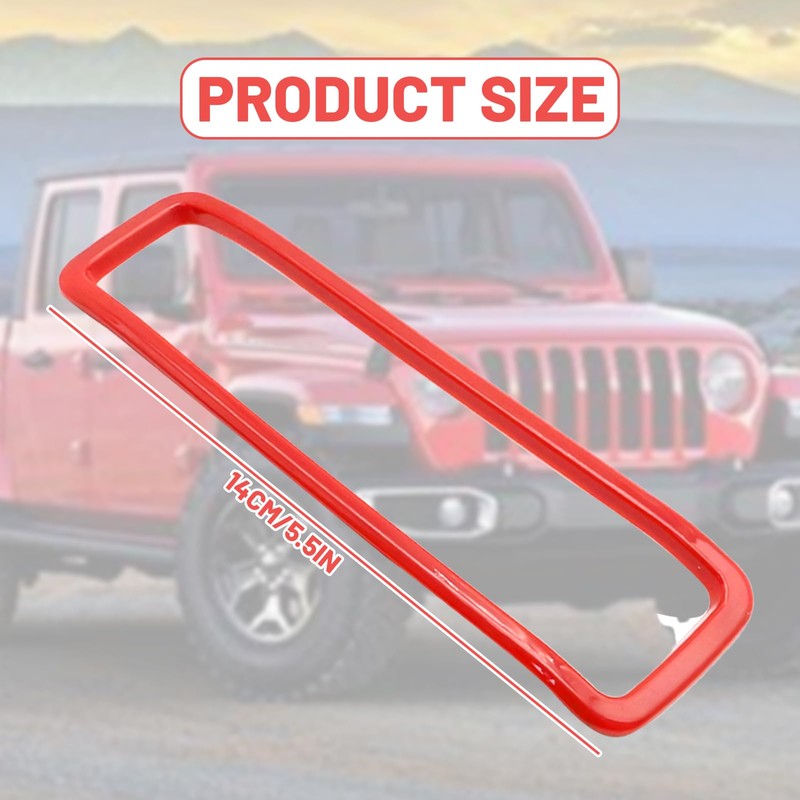 UOIENRT Hood Vents Cover Trim Red Replacement for Jeep Wrangler