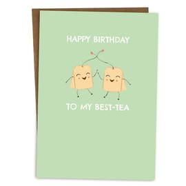 BYANIKA A6 Happy Birthday Card | It's Your Birthday | Gifts For Best Friend Bestie Mum Sister Wife Girlfriend Partner Tea Lovers | Bday Celebration Cards | Cute Pun
