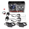 Par De Faros Auxiliares Moto 60w Led Amarillo Y Blanco