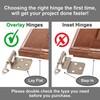 DecoBasics Cabinet Hinges Brushed Nickel for Kitchen Cabinets Doors (5