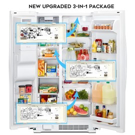 New Upgraded Refrigerator Freezer Main LED Light Set, Compatible with Whirlpool Kenmore Maytag, KitchenAid, Repalce WPW10515058 WPW10515057, Include Plastic Cover