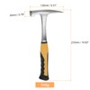 HARFINGTON Rock Hammer 19oz 11inch Pointed Tip Anti-Slip Shock-Proof Handle