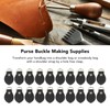 20 Sets Leather D Rings for Purse Genuine Leather D