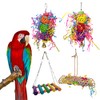 Balacoo 4piezas Juguete Colgante para Pájaros De De Ratán Juguete