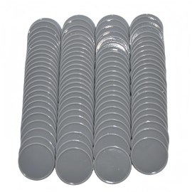 Smartdealspro Set of 100 1 Inch Opaque Plastic Learning Counters Mini Poker Chips Game Tokens with Storage Box (Dark Grey)