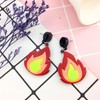 WRITWAA Extravagant Flame Earrings for Women, Creative Acrylic Fire Shape